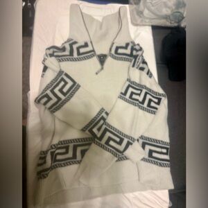 Printed Warm Quarterzip - Aqua